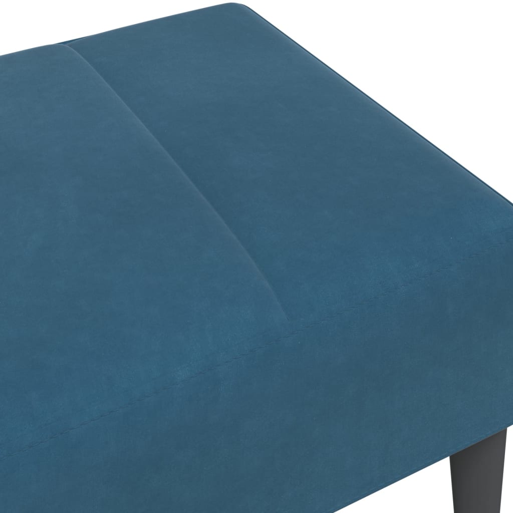 Fußhocker Blau 77x55x31 cm Samt