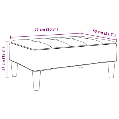Fußhocker Hellgrau 77x55x31 cm Stoff