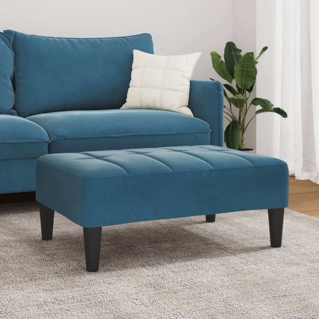 Fußhocker Blau 77x55x31 cm Samt