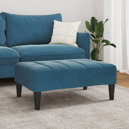 Fußhocker Blau 77x55x31 cm Samt