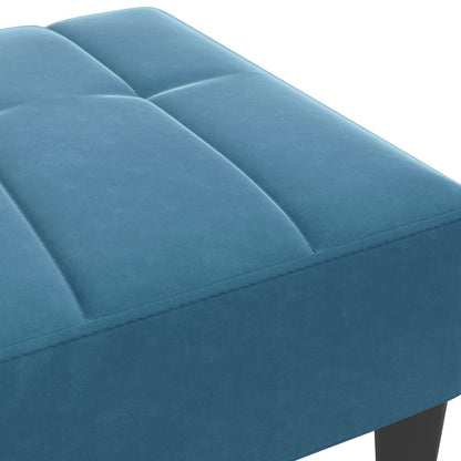 Fußhocker Blau 77x55x31 cm Samt