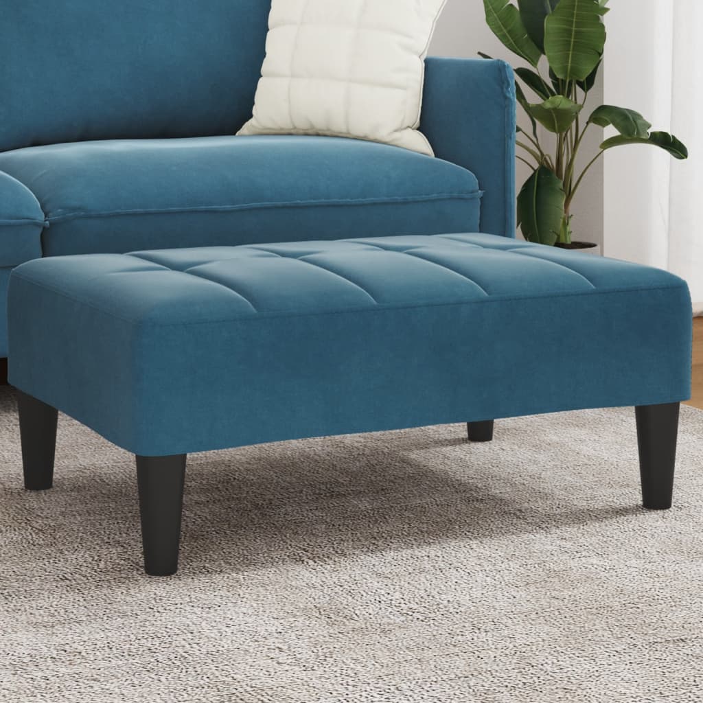 Fußhocker Blau 77x55x31 cm Samt