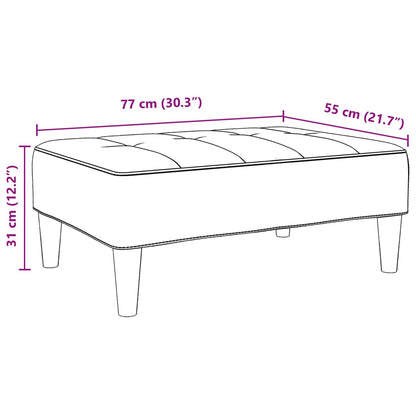 Fußhocker Gelb 77x55x31 cm Samt