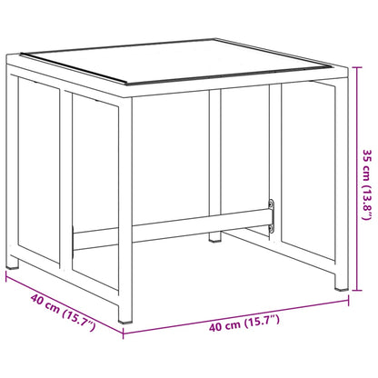 Gartenhocker 4 Stk. Schwarz Stahl und Textilene