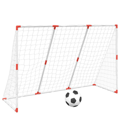 Fußballtor für Kinder mit Bällen 2-in-1 Weiß 184x64x124 cm