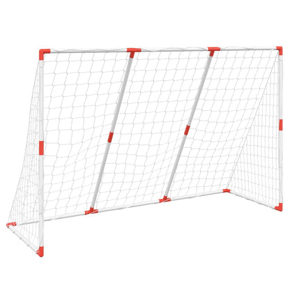 Fußballtor für Kinder mit Bällen 2-in-1 Weiß 184x64x124 cm