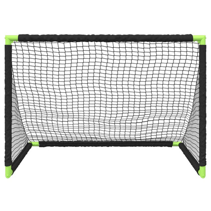 Fußballtor für Kinder Klappbar Schwarz 90x64x64 cm