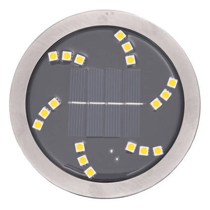 Solar-Bodenleuchten mit Erdspieß 12 Stk. Warmweiß