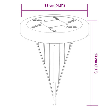 Solar-Bodenleuchten mit Erdspieß 12 Stk. Warmweiß