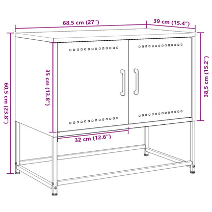 TV-Schrank Schwarz 68,5x39x60,5 cm Stahl