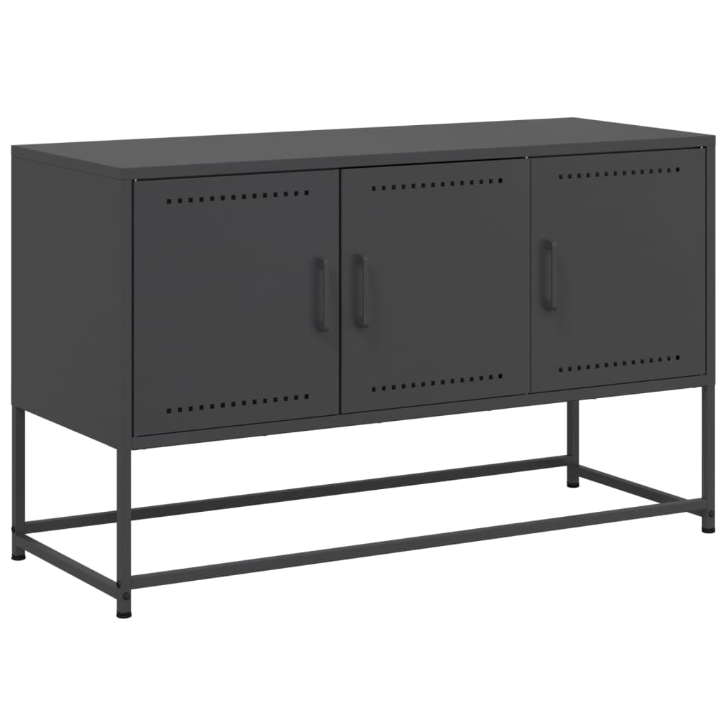 TV-Schrank Schwarz 100,5x39x60,5 cm Stahl