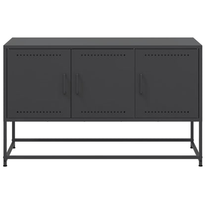 TV-Schrank Schwarz 100,5x39x60,5 cm Stahl