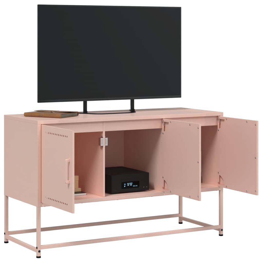 TV-Schrank Rosa 100,5x39x60,5 cm Stahl