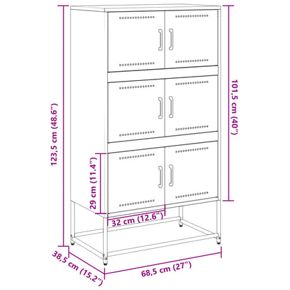 Sideboard Rosa 68,5x38,5x123,5 cm Stahl