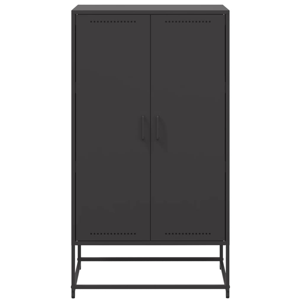 Highboard Schwarz 68,5x38,5x123,5 cm Stahl