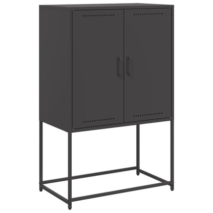 Highboard Schwarz 68,5x38,5x107 cm Stahl