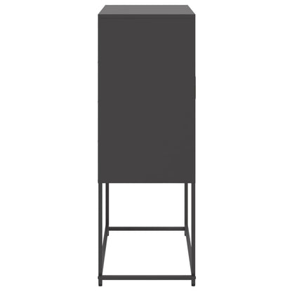 Highboard Schwarz 68,5x38,5x107 cm Stahl