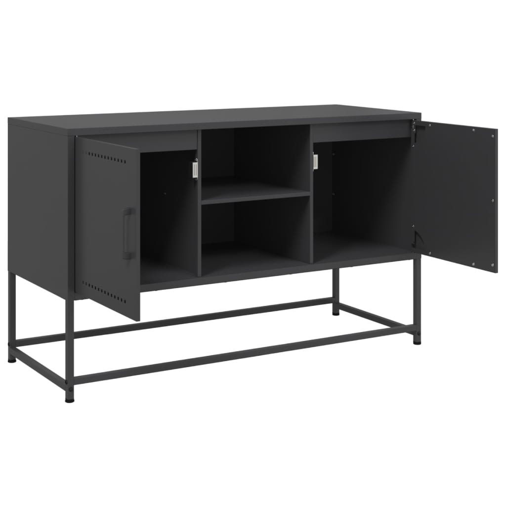 TV-Schrank Schwarz 100,5x39x60,5 cm Stahl