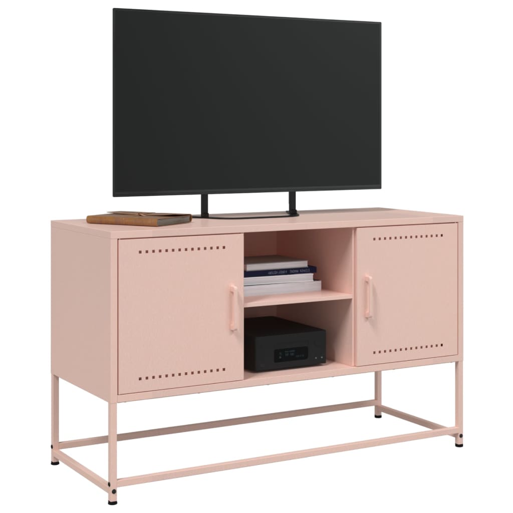 TV-Schrank Rosa 100,5x39x60,5 cm Stahl