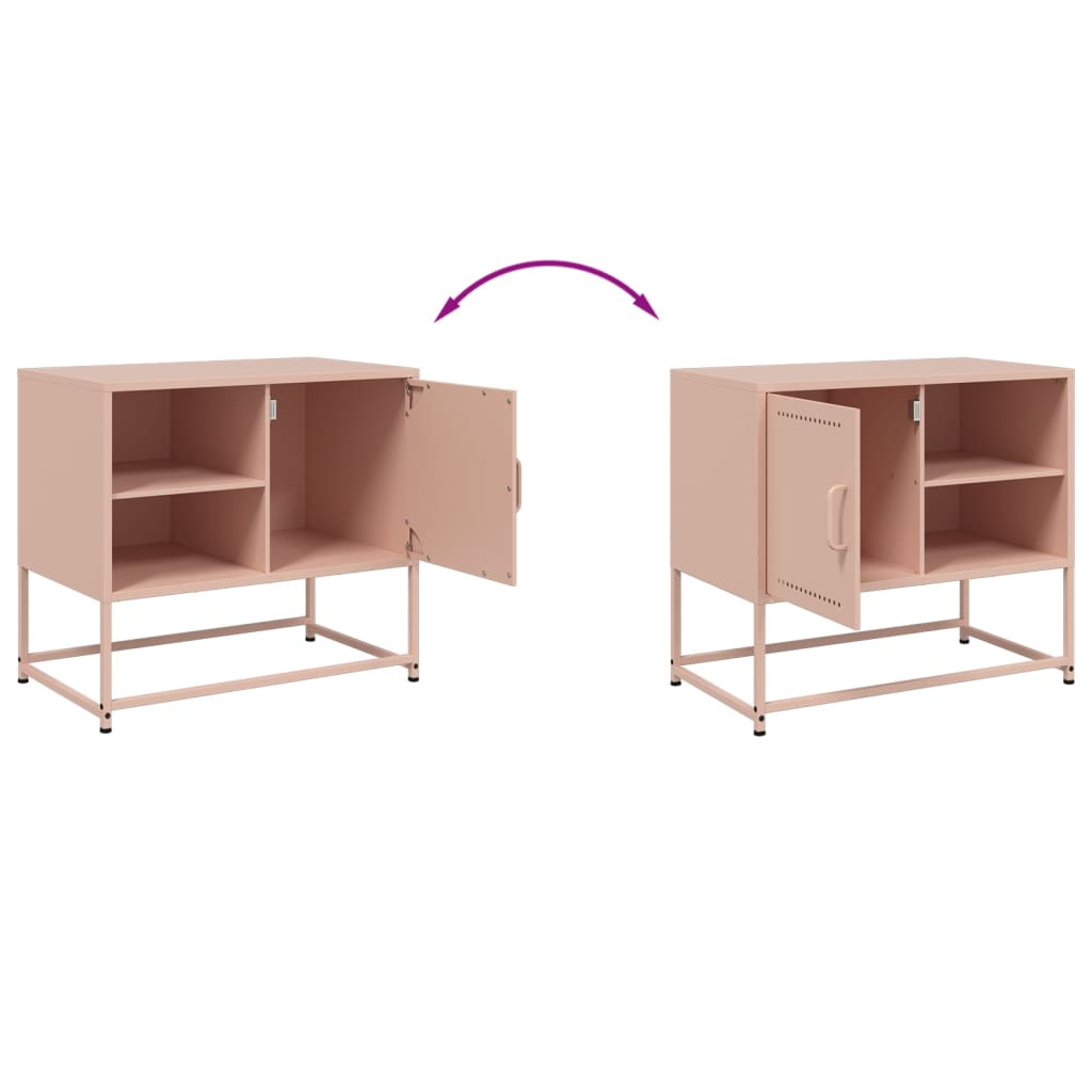 TV-Schrank Rosa 68x39x60,5 cm Stahl