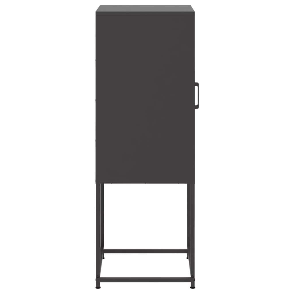 vidaXL Highboard Schwarz 36x39x107 cm Stahl