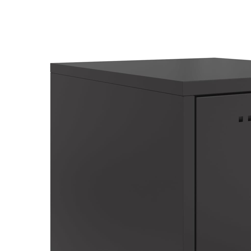 vidaXL Highboard Schwarz 36x39x107 cm Stahl