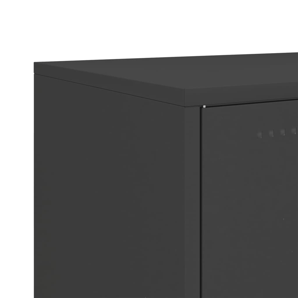 Highboard Schwarz 100,5x39x107 cm Stahl