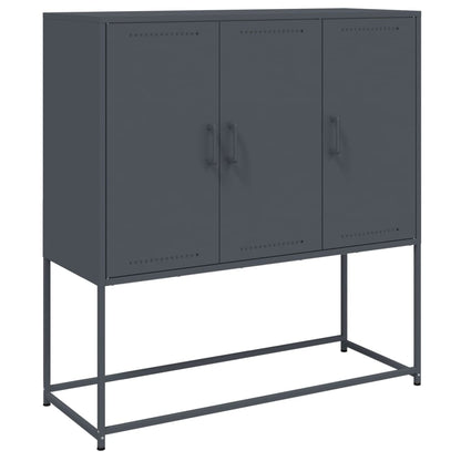 Highboard Anthrazit 100,5x39x107 cm Stahl