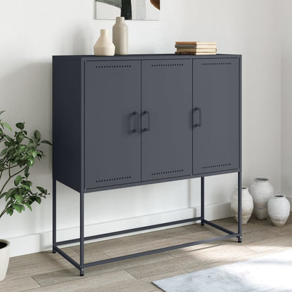 Highboard Anthrazit 100,5x39x107 cm Stahl