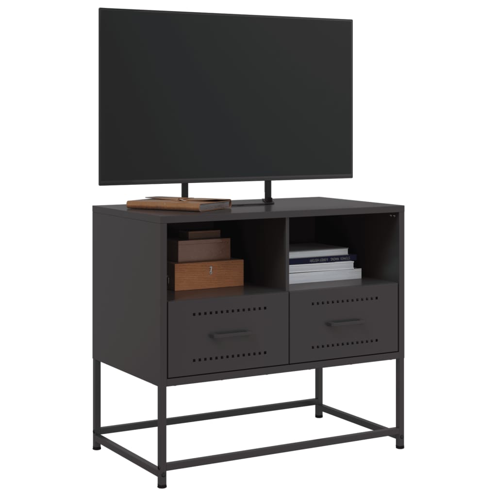 TV-Schrank Schwarz 68x39x60,5 cm Stahl