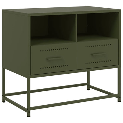 TV-Schrank Olivgrün 68x39x60,5 cm Stahl