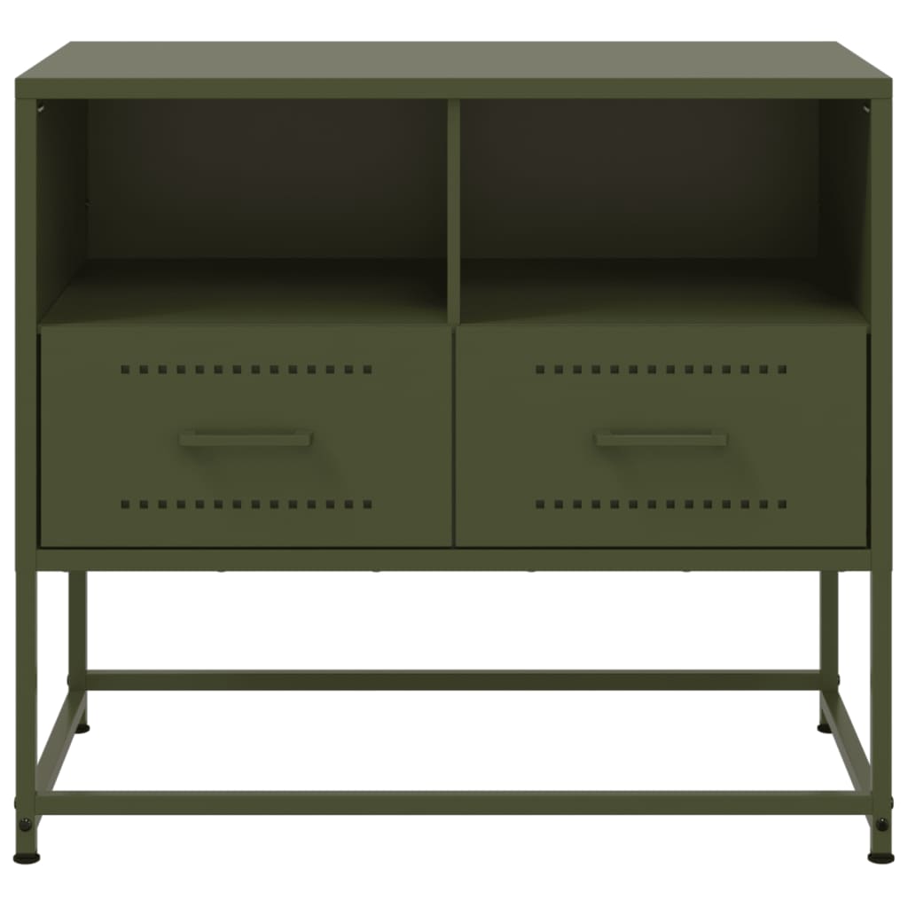 TV-Schrank Olivgrün 68x39x60,5 cm Stahl