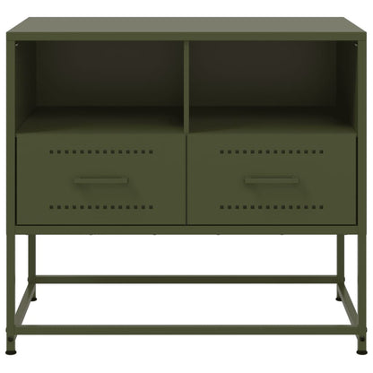 TV-Schrank Olivgrün 68x39x60,5 cm Stahl