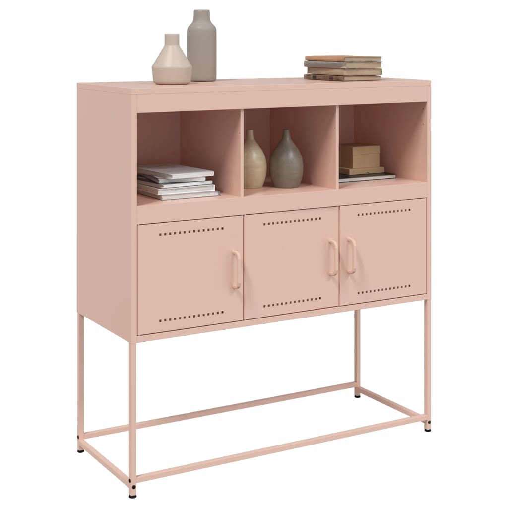 vidaXL Sideboard Rosa 100,5x39x107 cm Stahl