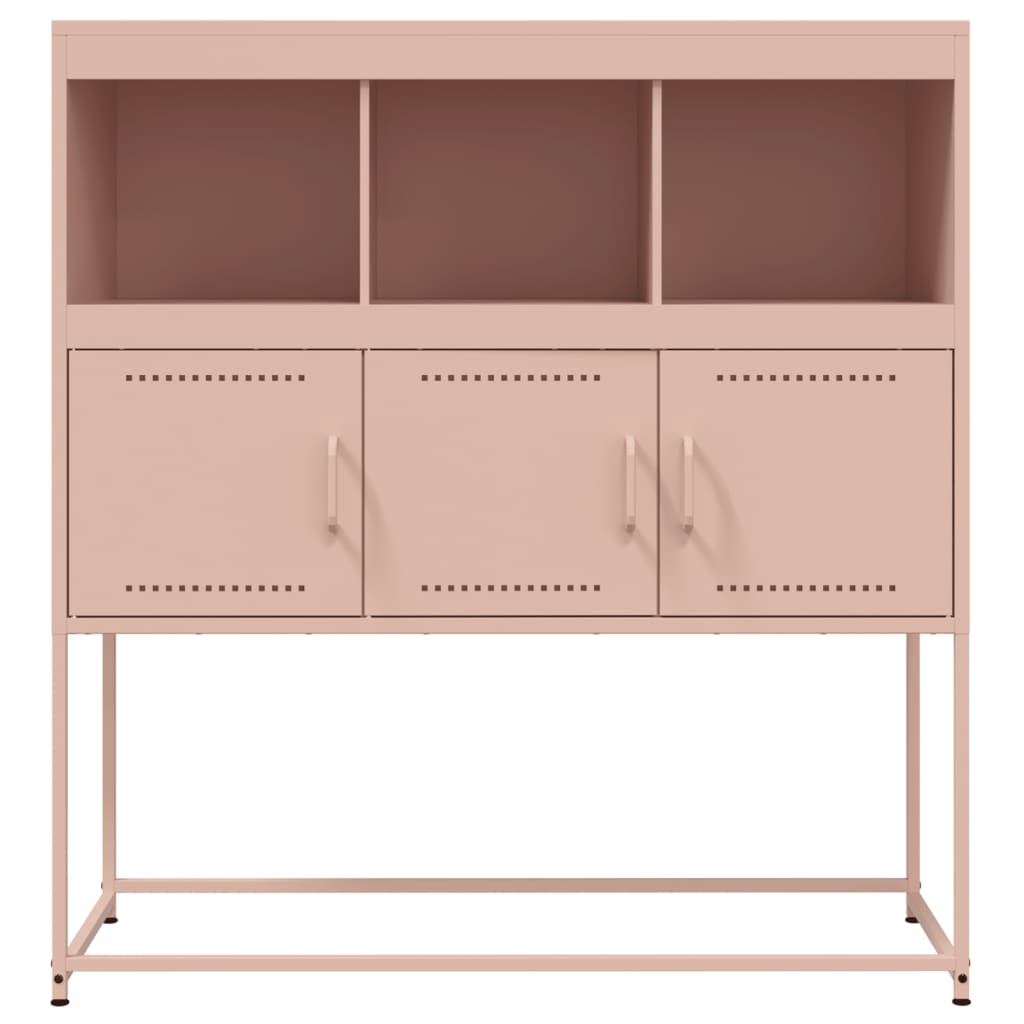 vidaXL Sideboard Rosa 100,5x39x107 cm Stahl