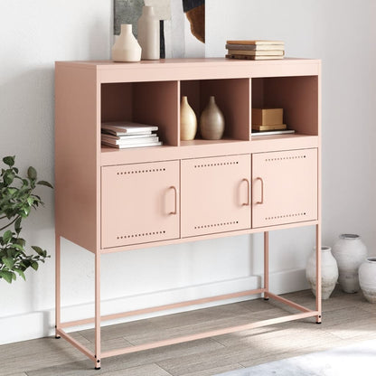 vidaXL Sideboard Rosa 100,5x39x107 cm Stahl