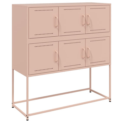 vidaXL Sideboard Rosa 100,5x39x107 cm Stahl