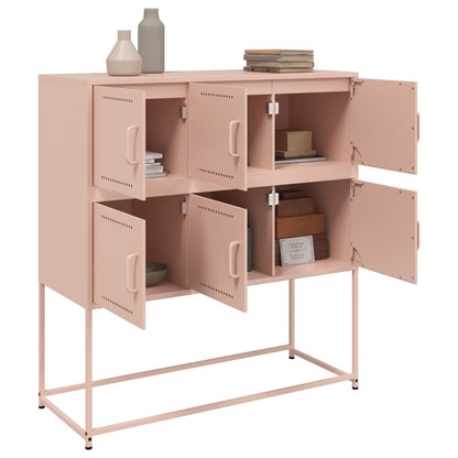 vidaXL Sideboard Rosa 100,5x39x107 cm Stahl