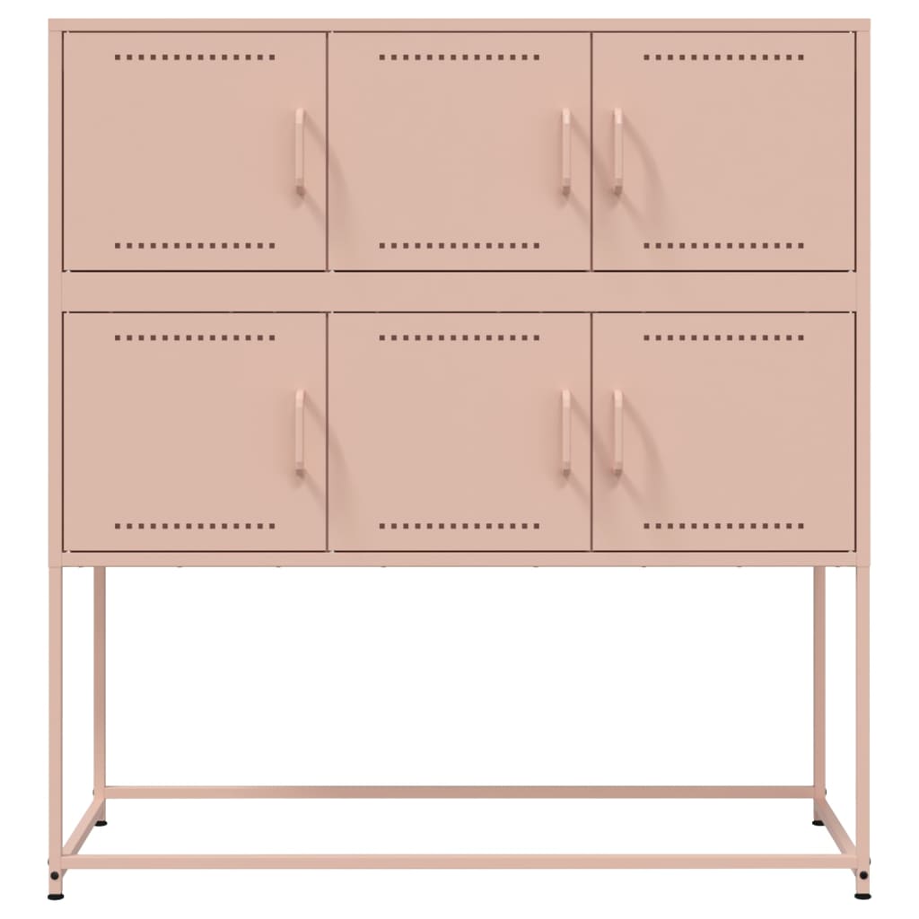 vidaXL Sideboard Rosa 100,5x39x107 cm Stahl