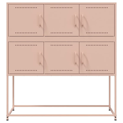 vidaXL Sideboard Rosa 100,5x39x107 cm Stahl