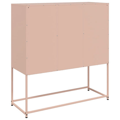 vidaXL Sideboard Rosa 100,5x39x107 cm Stahl