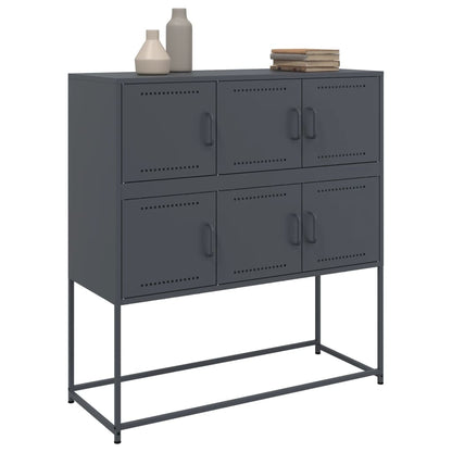 vidaXL Sideboard Anthrazit 100,5x39x107 cm Stahl