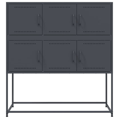 vidaXL Sideboard Anthrazit 100,5x39x107 cm Stahl