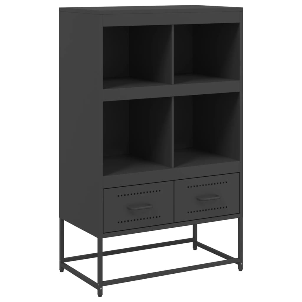 vidaXL Highboard Schwarz 68x39x111,5 cm Stahl