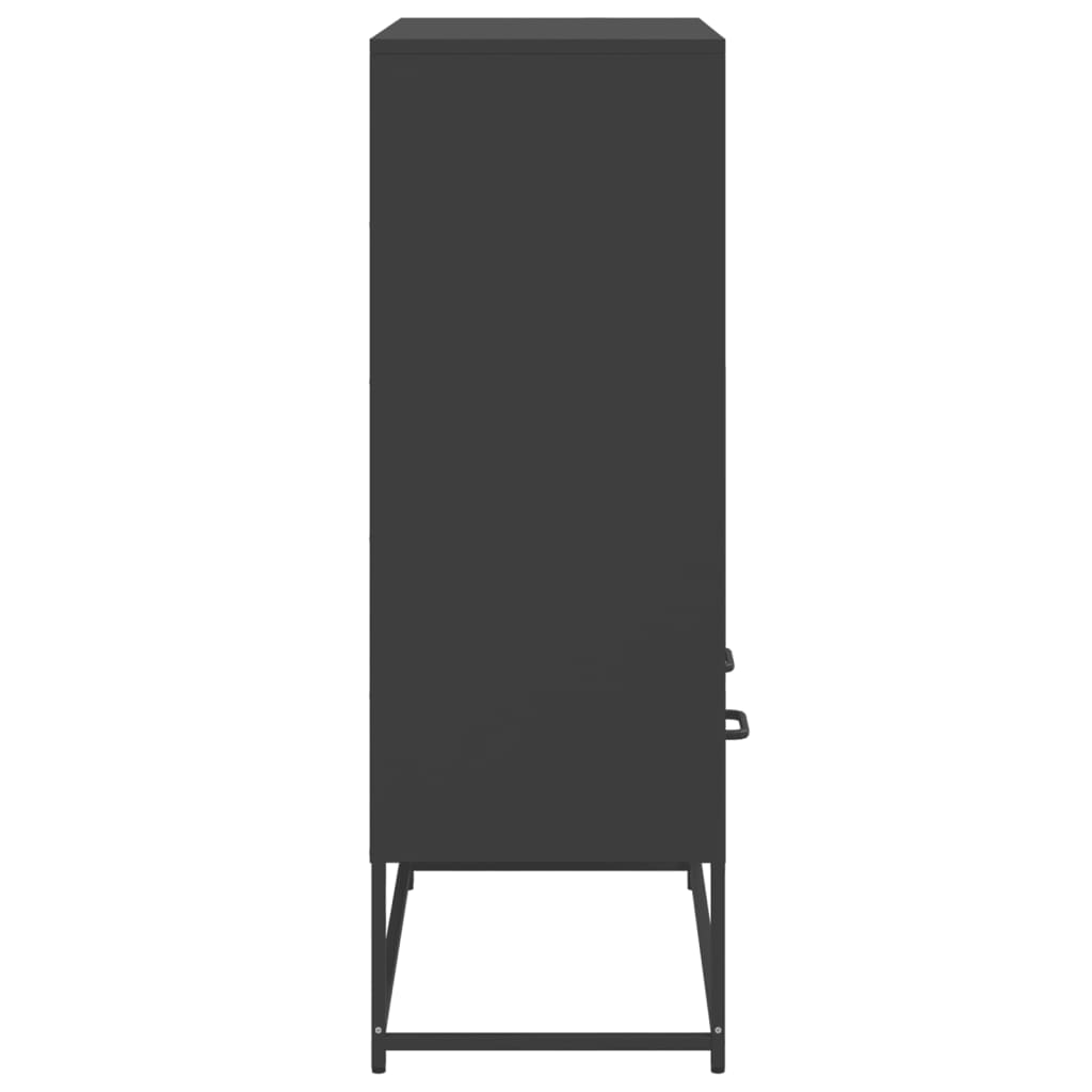 vidaXL Highboard Schwarz 68x39x111,5 cm Stahl