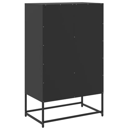 vidaXL Highboard Schwarz 68x39x111,5 cm Stahl