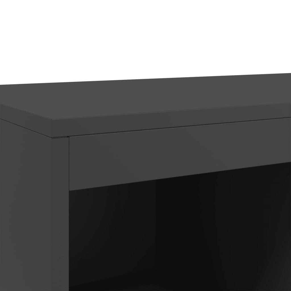 vidaXL Highboard Schwarz 68x39x111,5 cm Stahl