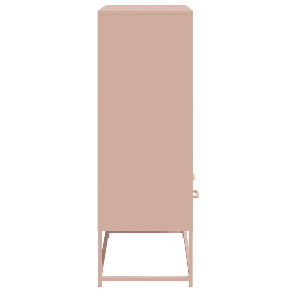 vidaXL Highboard Rosa 68x39x111,5 cm Stahl