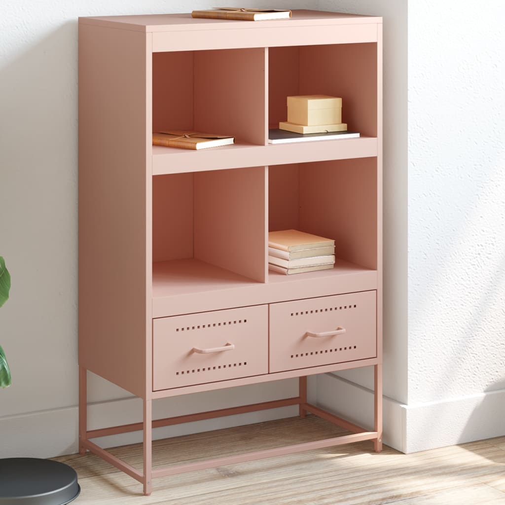 vidaXL Highboard Rosa 68x39x111,5 cm Stahl