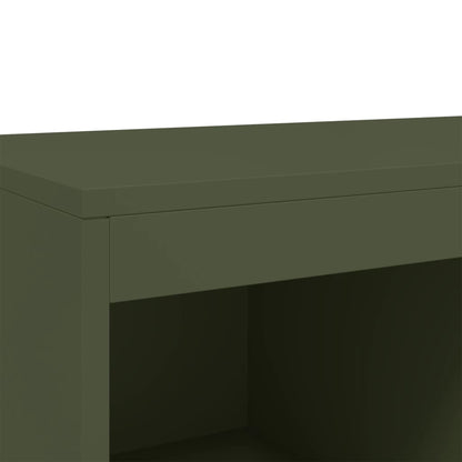 vidaXL Highboard Olivgrün 68x39x111,5 cm Stahl